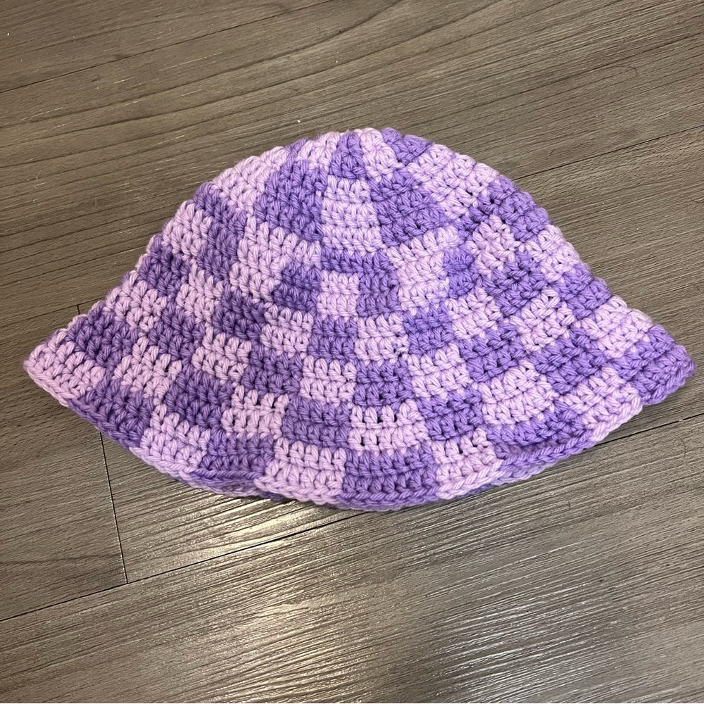 Purple Crochet Bucket Hat